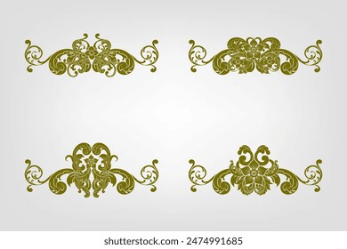 Classic Vitage Wedding Vector Ornaments Frames Separator Elements Classic Vintage Wedding Invitation Hand Drawn