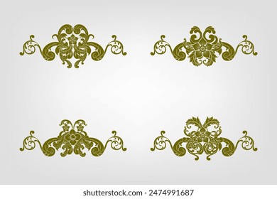 Classic Vitage Wedding Vector Ornaments Frames Separator Elements Classic Vintage Wedding Invitation Hand Drawn