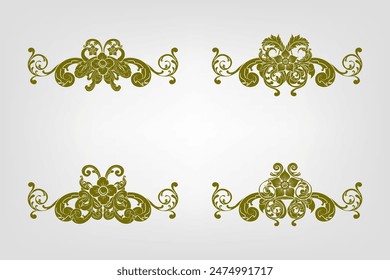 Classic Vitage Wedding Vector Ornaments Frames Separator Elements Classic Vintage Wedding Invitation Hand Drawn