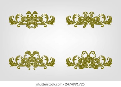 Classic Vitage Wedding Vector Ornaments Frames Separator Elements Classic Vintage Wedding Invitation Hand Drawn