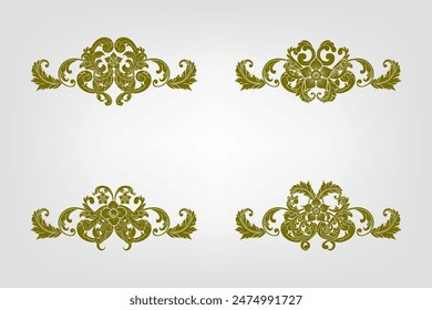 Classic Vitage Wedding Vector Ornaments Frames Separator Elements Classic Vintage Wedding Invitation Hand Drawn