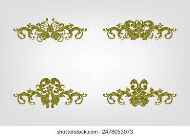 Classic Vitage Wedding Vector Ornaments Frames Separator Elements Classic Vintage Wedding Invitation Hand Drawn
