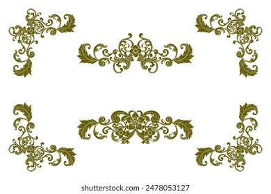 Classic Vitage Hochzeit Vektorgrafik Ornamente Rahmen Trenner Elemente Classic Klassische Hochzeit Einladung Handgezeichnet