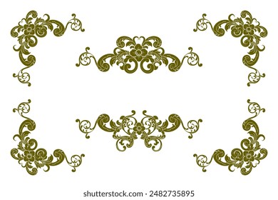 Classic Vitage Wedding Vector Ornaments Frames Separator Elements Classic Vintage Wedding Invitation Hand Drawn
