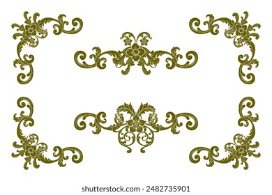Classic Vitage Wedding Vector Ornaments Frames Separator Elements Classic Vintage Wedding Invitation Hand Drawn