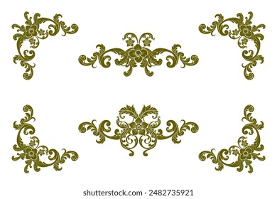 Classic Vitage Wedding Vector Ornaments Frames Separator Elements Classic Vintage Wedding Invitation Hand Drawn