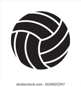 Classic Volleyball Ball Silhouette - Sports Equipment Game Icon