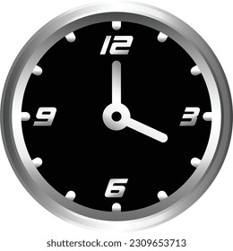 Classic Wall Clock Icon, Clock Face Icon, Symbol For Team Work, Time Management, Deadline, Transparent Background