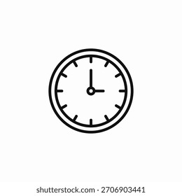 classic wall clock icon sign vector