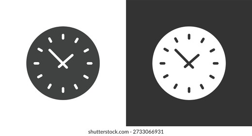 Classic Wall Clock icon. Solid glyph series icon