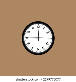 Classic wall clock on a brown background from the master.