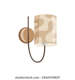 Classic wall hanging lamp for bedside interior design vector illustration isolated on white
