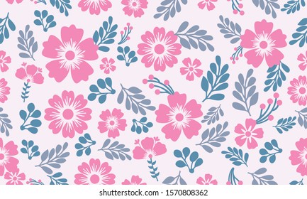 Classic wallpaper seamless floral pattern background valentine.