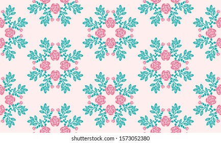 Classic wallpaper seamless vintage floral pattern background.