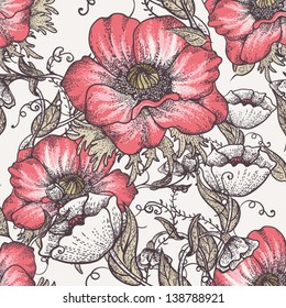 classic wallpaper seamless vintage flower pattern