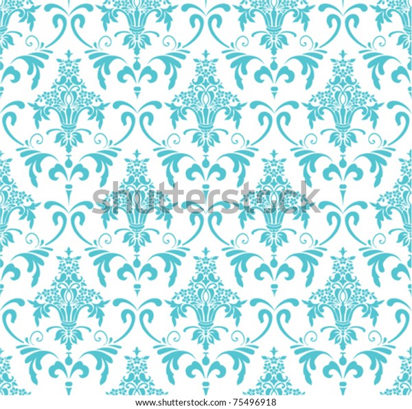 classic wallpaper with Victorian ornament, seamless pattern