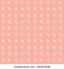 classic wallpaper vintage flower pattern on pink background