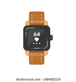 Classic watche vector icon. Watch for businessman or fashion clock.