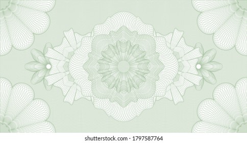 Classic watermark. Banknote background patterns. Illustration. Complex design. 