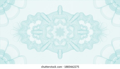 Classic watermark. Banknotes. Vector illustration. Complex design. 