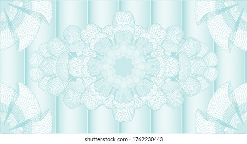 Marca de agua clásica. Fondo Guilloche. Ilustración vectorial. Diseño complejo. 