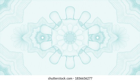 Classic watermark. Pattern money. Artistic illustration. Complex design. 