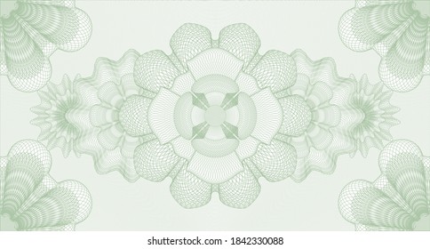 Classic watermark. Pattern money. Illustration. Complex design. 