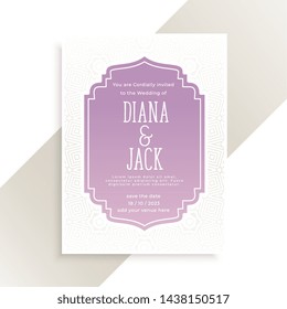 classic wedding invitation card design