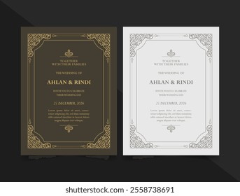 classic wedding invitation card design