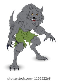 Classic Werewolf Vector Illustration