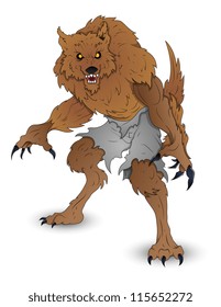 Classic Werewolf Vector Illustration