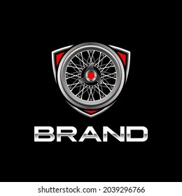 classic wheels logo template very detailed car rim logo very 