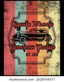 Classic Wheels Timeless Thrills 2 Graphic Design
