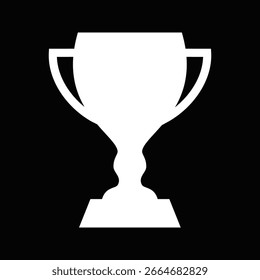 Icono de la Copa Trofeo del Campeón Blanco Clásico: Diseño de silueta audaz