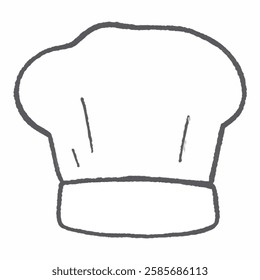 A classic white chef hat, perfect for culinary branding, restaurant graphics, and kitchen themed designs.