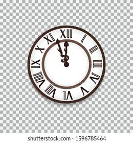 classic white clock with roman numerals decoration