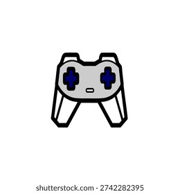 Classic White Gaming Controller Joypad Vector
