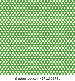 Lunares blancos clásicos en el diseño inconsútil del patrón del Vector verde