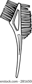 Classic wide tooth comb for detangling curly hair texture