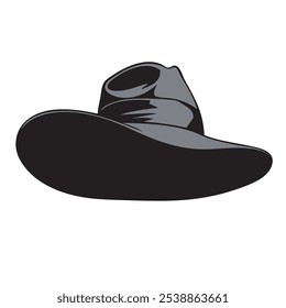 Classic wide-brimmed scout hat. Vector illustration.