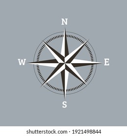 classic wind direction vector graphic illustration 