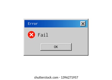 Classic Window Alert Dialog Box Of System Error