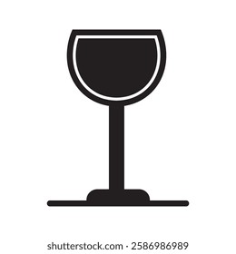 Classic wine glass vector icon. filled flat sign for mobile concept and web design. Wine Glass glyph icon. Symbol, logo illustration. Vector graphics
