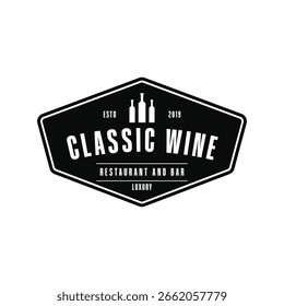 Plantilla de diseño de Vector con insignia de logotipo de restaurante y bar