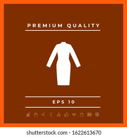 Classic woman dress with long sleeves the silhouette.