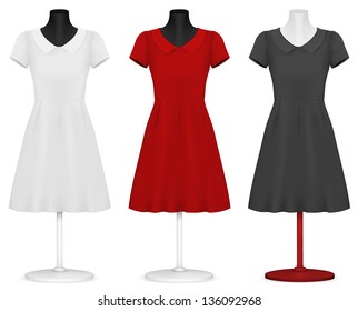 Classic Women's Plain Dress Template.