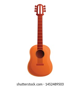 Classic wood guitar icon. Cartoon of classic wood guitar vector icon for web design isolated on white background
