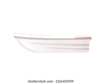 Classic wooden boat vector illustration on white background