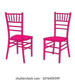 Classic Wooden Chair Set, Chiavari Or Tiffany Design