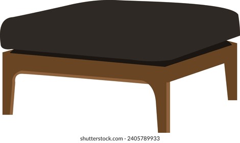 Classic wooden chair vector illustration on white background,3d render,furniture for office,classic chair and table illustration.